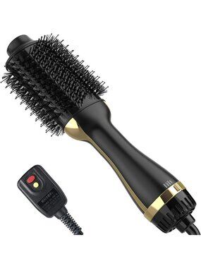 4-in-1 Hot Air Brush Dryer & Styler, Anti-Frizz Volumizer for Drying & Curling
